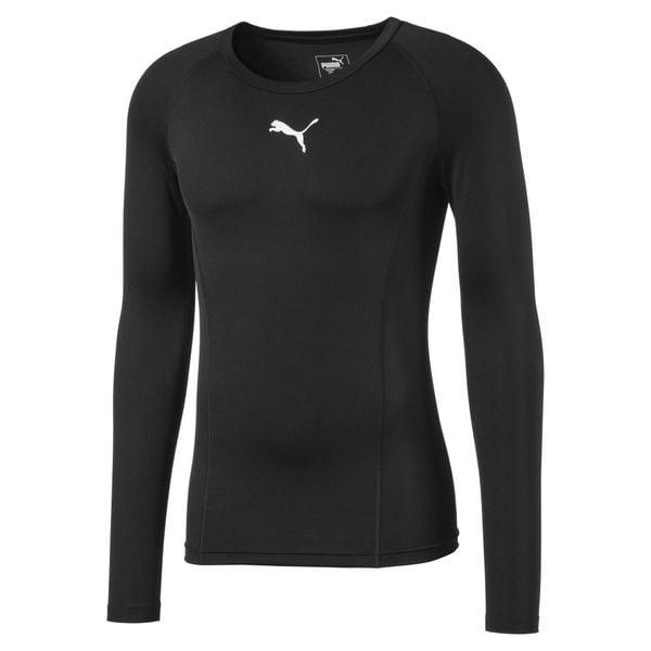 Koszulka męska sportowa Puma LIGA Baselayer Tee LS. Czarne t-shirty sportowe męskie Puma, l, bez ramiączek, do piłki nożnej. Za 139.00 zł.