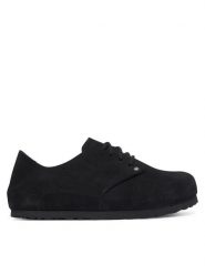 Birkenstock Półbuty Maine 1032861 Czarny. Czarne półbuty damskie Birkenstock, bez wzorów, ze skóry, bez obcasa, na płaskiej podeszwie. Za 719.99 zł.