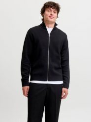 Jack & Jones Kardigan w kolorze czarnym rozmiar: L. Czarne kardigany męskie Jack & Jones, l, bez wzorów, bez kołnierzyka. Za 144.95 zł.