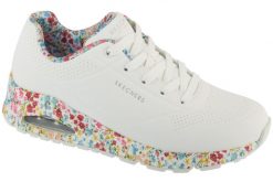 Buty sportowe Sneakersy damskie, Uno - Majestic Garden. Białe buty sportowe na co dzień damskie Skechers, bez wzorów, z materiału, trekkingowe. Za 429.99 zł.