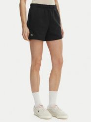 Lacoste Szorty sportowe GF5341 Czarny Regular Fit. Czarne spodenki sportowe damskie Lacoste, z bawełny. Za 319.99 zł.