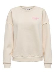 ONLY Bluza w kolorze kremowym rozmiar: S. Brązowe bluzy bez kaptura damskie Only, s, z bawełny. Za 86.99 zł.