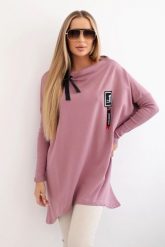 Bluza oversize z asymetrycznymi bokami ciemno różowa. Czerwone bluzy bez kaptura damskie KESI, l, z bawełny. Za 209.11 zł.