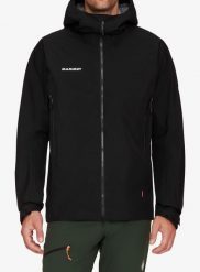 Kurtka z membraną męska Mammut Crater IV HS Hooded Jacket. Czarne kurtki męskie Mammut, na zimę, l, bez wzorów, z gore-texu, bez kaptura. Za 2,192.00 zł.