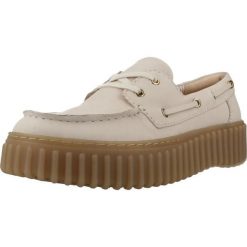 Buty CLARKS 26186302C Jasnobrązowy. Brązowe obuwie trekkingowe damskie Clarks. Za 538.99 zł.