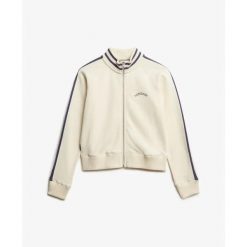 Damska bluza dresowa zapinana na zamek Superdry Athletic Essentials. Białe bluzy bez kaptura damskie Superdry., z dresówki. Za 327.70 zł.