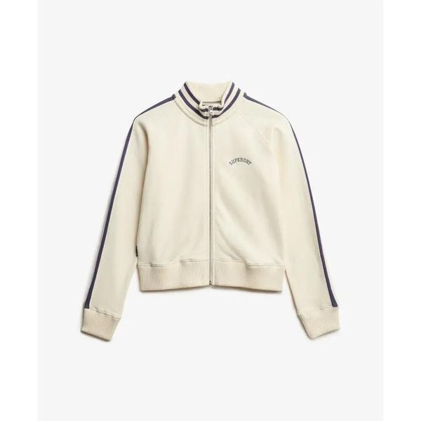 Damska bluza dresowa zapinana na zamek Superdry Athletic Essentials. Białe bluzy bez kaptura damskie Superdry., m, z dresówki. Za 322.30 zł.
