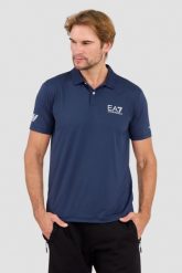 EA7 Granatowa koszulka polo Ventus 7. Niebieskie koszulki polo męskie EA7 Emporio Armani, l, bez wzorów, bez ramiączek. W wyprzedaży za 296.99 zł.