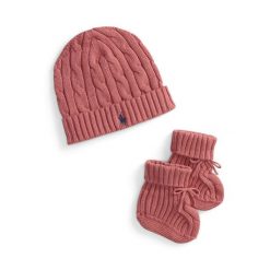 Zestaw Czapka i Skarpety Polo Ralph Lauren. Czerwone czapki zimowe damskie Polo Ralph Lauren, bez wzorów. Za 579.99 zł.