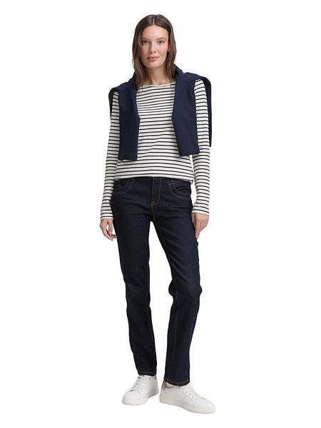 Tom Tailor Koszulka w kolorze kremowym rozmiar: M. Brązowe bluzki damskie Tom Tailor, m, bez wzorów, z bawełny, bez kołnierzyka, bez ramiączek. Za 46.95 zł.