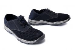 RIEKER 08015-14 blue, półbuty męskie. Niebieskie półbuty męskie Rieker, bez zapięcia. Za 299.90 zł.