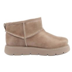 Buty śniegowce ocieplane Skechers 169018/TPE beżowe beżowy. Brązowe śniegowce damskie z materiału, przed kolano. Za 368.00 zł.