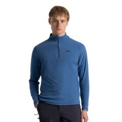 Bluza Polarowa Męska Keynote Anti Pilling 1/4. Niebieskie bluzy z kapturem męskie Trespass, na zimę, l, z dzianiny. Za 85.99 zł.