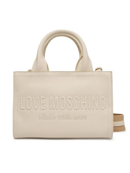 LOVE MOSCHINO Torebka JC4044PP1OLE0110 Écru. Torebki klasyczne damskie Love Moschino, bez wzorów, ze skóry, bez dodatków. Za 879.99 zł.