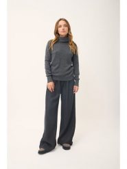 Just Cashmere Kaszmirowy golf w kolorze antracytowym rozmiar: L. Czarne golfy damskie Just Cashmere, l, bez wzorów, z kaszmiru, bez ramiączek. Za 413.99 zł.