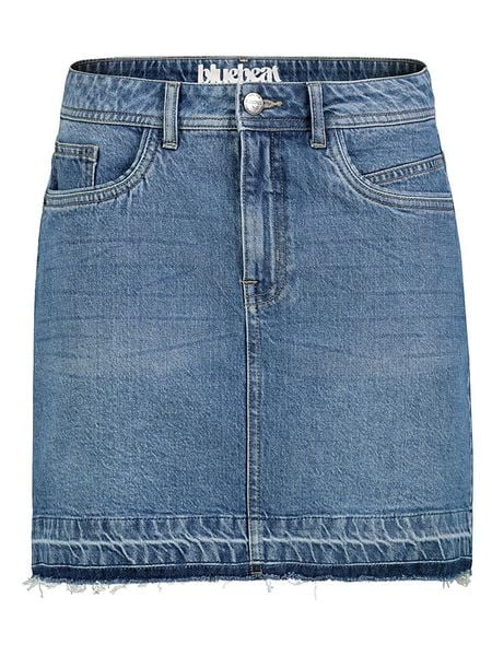 Sublevel Spódnica dżinsowa w kolorze niebieskim rozmiar: M. Niebieskie spódniczki damskie Sublevel, m, z aplikacjami, ze skóry, klasyczne, mini. Za 95.92 zł.