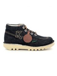 Kickers Botki "Kick hi" w kolorze granatowym rozmiar: 42. Brązowe buty zimowe męskie Kickers, bez zapięcia. Za 294.28 zł.