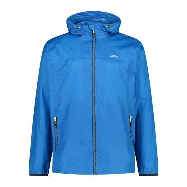 Kurtka przeciwdeszczowa z kapturem CMP. Niebieskie kurtki męskie CMP, m, bez wzorów, sportowe, z kapturem. W wyprzedaży za 99.99 zł.