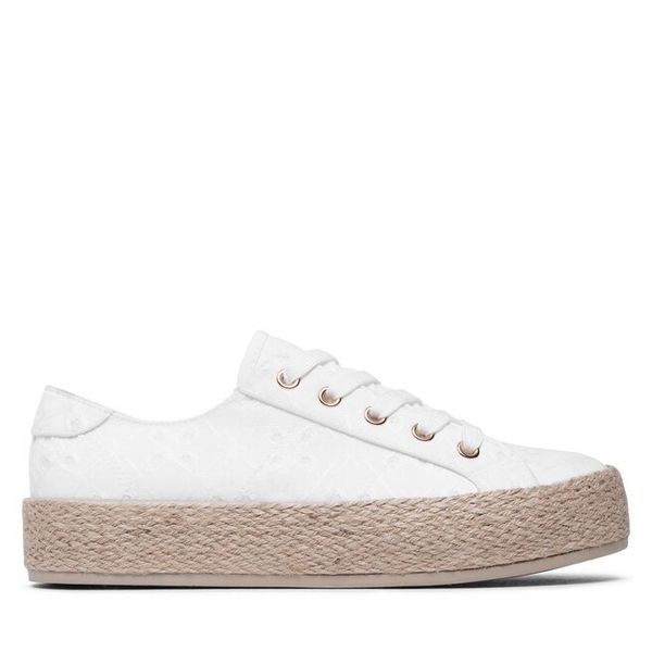 Espadryle Jenny Fairy. Białe espadryle damskie Jenny Fairy, bez wzorów, bez obcasa. Za 99.99 zł.