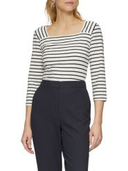 S.Oliver Koszulka w kolorze biało-czarnym rozmiar: 46. Białe t-shirty damskie S.Oliver, s, bez wzorów, bez kołnierzyka. Za 72.95 zł.