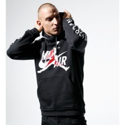 Jordan Bluza M J Jumpman Classics Po , czarny, rozmiar M. Czarne bluzy z kapturem męskie Nike, l, z bawełny. Za 279.99 zł.