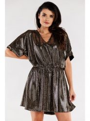 Awama Sukienka w kolorze antracytowym rozmiar: onesize. Szare sukienki damskie Awama, bez wzorów, bez kołnierzyka, bez ramiączek, mini. Za 159.99 zł.