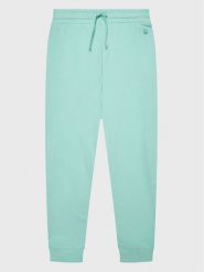 United Colors Of Benetton Spodnie dresowe 3J68CF02H Zielony Regular Fit. Zielone spodnie dziewczęce United Colors Of Benetton, z bawełny. Za 89.99 zł.