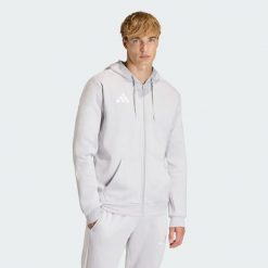 Bluza męska adidas Entrada 26 Full Zip Hoody. Białe bluzy bez kaptura męskie Adidas, l, z dzianiny. Za 146.99 zł.