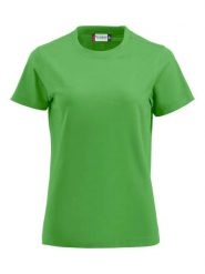 Clique Premium-T Women damska koszulka z okrągłym dekoltem, 100% bawełna. Zielone t-shirty damskie CLIQUE, xl, bez wzorów, z bawełny, bez kołnierzyka. Za 110.94 zł.