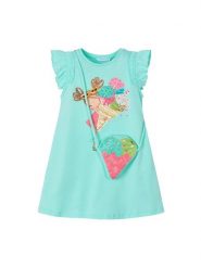 Mayoral Sukienka codzienna 3940 Zielony Regular Fit. Zielone sukienki dziewczęce Mayoral, bez wzorów, z bawełny, bez ramiączek. Za 139.99 zł.
