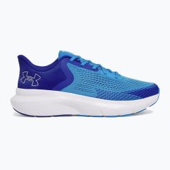 Buty do biegania męskie Under Armour Charged Rogue 5 electric. Niebieskie obuwie do biegania damskie Under Armour. Za 279.99 zł.