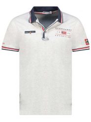 Geographical Norway Koszulka polo "Konbustyble" w kolorze szarym rozmiar: M. Szare koszulki polo męskie Geographical Norway, m, bez wzorów, z bawełny, bez ramiączek. Za 101.23 zł.