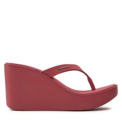 Japonki Ipanema. Czerwone klapki damskie Ipanema, bez wzorów, bez obcasa. Za 129.99 zł.