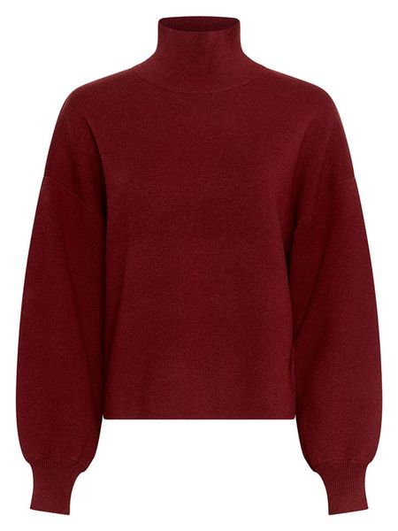 MOSS COPENHAGEN Sweter "Mercy" w kolorze bordowym rozmiar: L/XL. Czerwone golfy damskie MOSS COPENHAGEN, l, bez kołnierzyka. Za 189.95 zł.