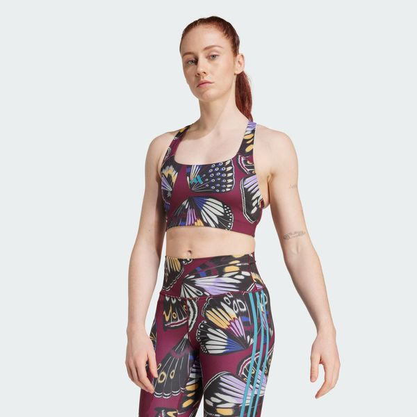 Biustonosz o średnim wsparciu adidas X Farm. Czarne biustonosze sportowe damskie Adidas, bez wzorów. W wyprzedaży za 143.40 zł.