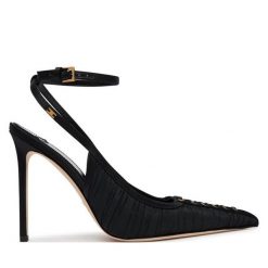Szpilki Elisabetta Franchi. Czarne szpilki Elisabetta Franchi, bez wzorów, bez obcasa. Za 2,649.00 zł.