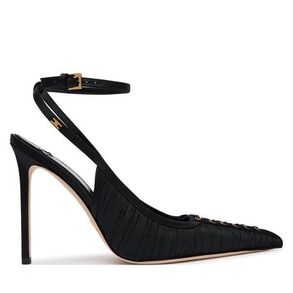 Szpilki Elisabetta Franchi. Czarne szpilki Elisabetta Franchi, bez wzorów, bez obcasa. Za 2,649.00 zł.