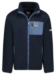 Geographical Norway Kurtka polarowa "Urock" w kolorze granatowym rozmiar: XL. Niebieskie kurtki męskie Geographical Norway, xl, bez wzorów, z polaru, bez kaptura. Za 130.81 zł.