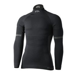 Koszulka termoaktywna męska Mico M1 Mock Neck. Czarne bielizna termoaktywna męska Mico, m, bez wzorów. Za 229.99 zł.