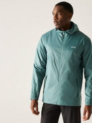 Regatta Kurtka przeciwdeszczowa "Pack It III" w kolorze turkusowym rozmiar: M. Niebieskie kurtki outdoor męskie Regatta, m, bez wzorów, z materiału, bez kaptura. Za 119.12 zł.
