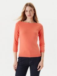 United Colors Of Benetton Sweter 1091D1M09 Pomarańczowy Regular Fit. Brązowe swetry klasyczne damskie United Colors Of Benetton, l, z bawełny, bez kołnierzyka. Za 129.99 zł.