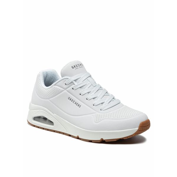 Buty do chodzenia męskie Skechers Uno Stand ON Air. Białe buty sportowe na co dzień męskie Skechers, na lato, z gumy, bez zapięcia, trekkingowe. Za 299.99 zł.
