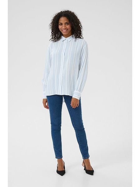 Kaffe Koszula w kolorze białym rozmiar: 42. Białe koszule damskie Kaffe, bez wzorów, bez kołnierzyka, bez ramiączek. Za 78.66 zł.