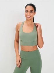 Top sportowy Gym Hard - zielony. Zielone topy sportowe damskie Sinsay, l, bez wzorów, bez ramiączek. Za 29.99 zł.