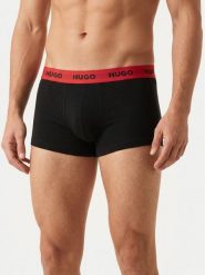 HUGO Komplet bokserek Trunk Triplet 50532611 Czarny. Czarne bokserki męskie Hugo, bez wzorów, z bawełny. Za 209.99 zł.