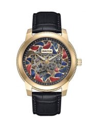 Heritor Zegarek kwarcowy "Emmanuel" w kolorze złoto-czarnym ze wzorem rozmiar: onesize. Czarne, analogowe zegarki męskie Heritor, ze stali. Za 630.99 zł.