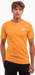 Koszulka sportowa męska Puma ESS Small Logo Tee. Brązowe t-shirty sportowe męskie Puma, l, z bawełny, bez ramiączek, do piłki nożnej. Za 75.00 zł.