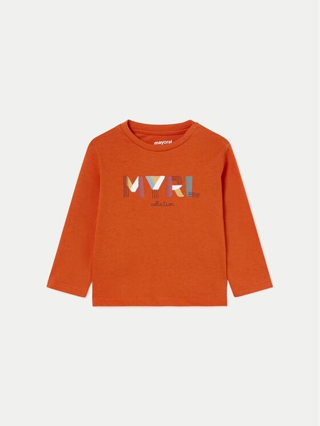 Mayoral Bluzka 108 Pomarańczowy Regular Fit. Brązowe t-shirty chłopięce Mayoral, bez wzorów, z bawełny, bez ramiączek. Za 29.99 zł.