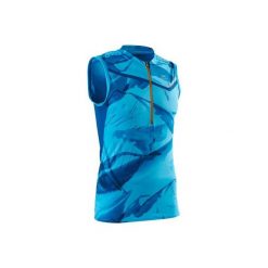 Koszulka bez rękawów do biegania PERF TRAIL męska. Niebieskie t-shirty sportowe męskie KALENJI, m, z elastanu, bez ramiączek, do biegania. Za 79.99 zł.