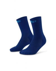Męskie krótkie skarpety kompresyjne sportowe Core Run do połowy łydki CEP. Niebieskie skarpetki męskie CEP, bez wzorów, z elastanu. Za 79.00 zł.